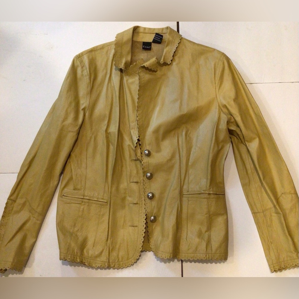 Camo- Yellow Leather Jacket